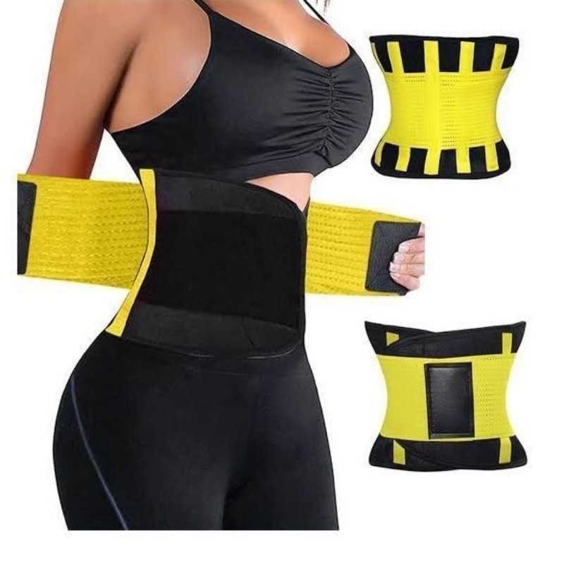 Sport si Outdoor - Echipament Sportiv - Imbracaminte sport - Kimonouri si centuri - Centura abdominala modelatoare din neopren, Galben, Marimea M - Infinity.ro