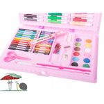 Jucarii, Copii si Bebe - Jucarii si jocuri - Jucarii & jocuri educative - Seturi pictura si desen - Set pictura si desen pentru copii 86 piese,Cutie Roz - 230 x 340 x 40 - Infinity.ro