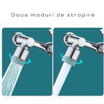 Casa si Gradina - Sanitare - Lavoar baie si accesorii - Accesorii baterii sanitare - Extensie Robinet Rotativa/Adaptor Apa Baterie,Argintiu/Chrome - 95 x 30 x 25 mm - Infinity.ro