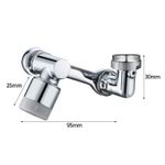 Casa si Gradina - Sanitare - Lavoar baie si accesorii - Accesorii baterii sanitare - Extensie Robinet Rotativa/Adaptor Apa Baterie,Argintiu/Chrome - 95 x 30 x 25 mm - Infinity.ro