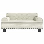 Casa si Gradina - Mobilier - Mobilier copii - Mobilier camera copiilor - Canapea pentru copii, crem, 70x45x30 cm, catifea - Infinity.ro