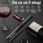 Casa si Gradina - Bucatarie si vesela - Accesorii bar - Tirbusoane si dopuri - Set tirbuson electric 4 in 1,Premium,Multifunctional, Negru - Negru - Infinity.ro