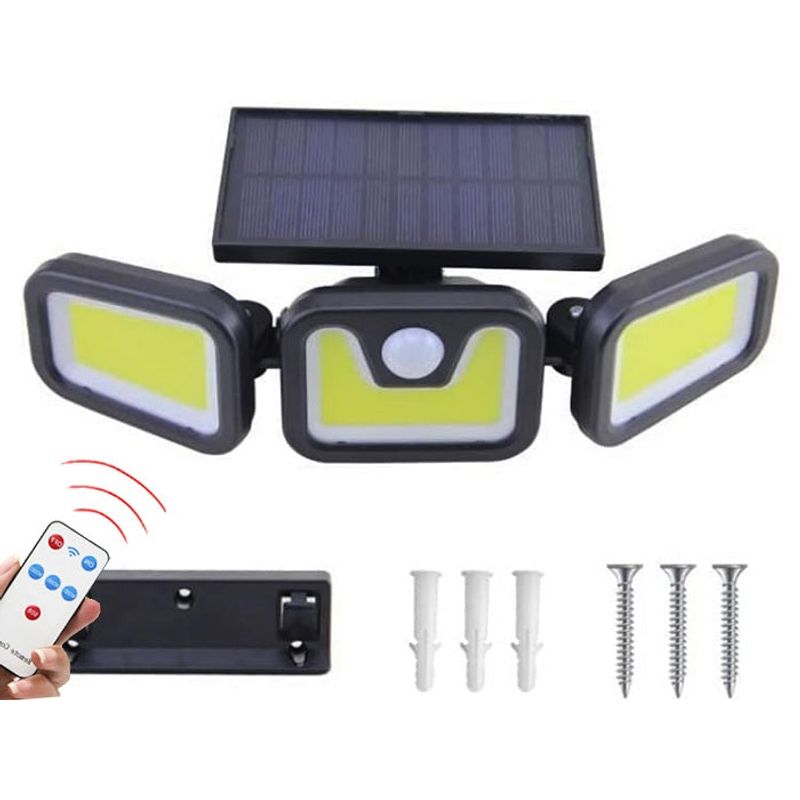Casa si Gradina - Corpuri si surse de iluminat - Iluminat exterior - Lampi solare - Lampa Solara 103 COB LED Welora®, Putere 120 W, Senzor de Lumina, Senzor de Miscare - Infinity.ro