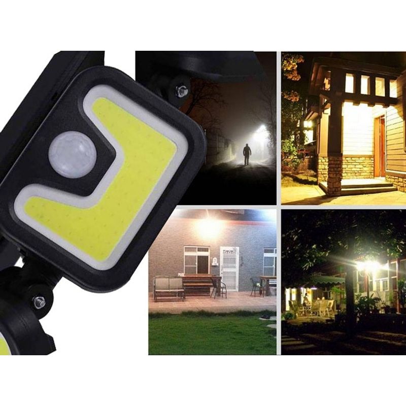Casa si Gradina - Corpuri si surse de iluminat - Iluminat exterior - Lampi solare - Set 2 X Lampa Solara 103 COB LED Welora®, Putere 120 W, Senzor de Lumina, Senzor de Miscare - Infinity.ro