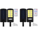 Casa si Gradina - Corpuri si surse de iluminat - Iluminat exterior - Lampi solare - Set 2 X Lampa Solara Stradala 8COB 160 LED - 300 x 200 x 200 - Infinity.ro