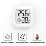 TV, Audio-Video si Foto - Optica, astronomie si metrologie - Meteorologie - Termometre Meteo - Termometru si higrometru de camera, Indicator comfort, Alb - 43 x 43 x 12.5 mm - Infinity.ro