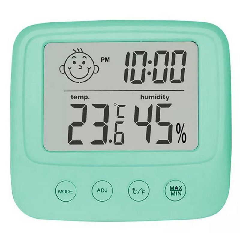 TV, Audio-Video si Foto - Optica, astronomie si metrologie - Meteorologie - Termometre Meteo - Termometru si higrometru de camera digital,Verde - Verde menta - Infinity.ro