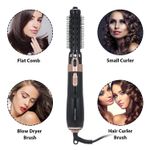 Ingrijire personala si Cosmetice - Aparate & accesorii ingrijire personala - Hair styling - Perii de par electrice - Perie Electrica 4 in 1,Ondulare/Uscare/Piaptanare/Indreptare - Negru - Infinity.ro