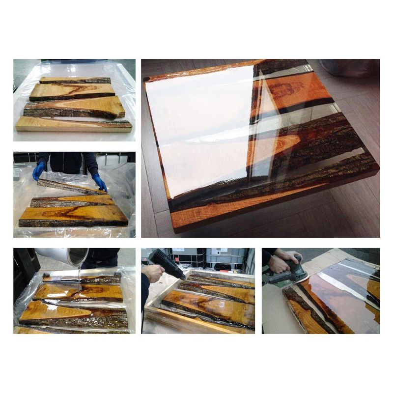 Casa si Gradina - Constructii - Materiale constructii - Silicon, spume si solutii tehnice - Rasina Epoxidica transparenta SuperClear, Ratio 2:1 , 900g rasina si 450g intaritor - Infinity.ro