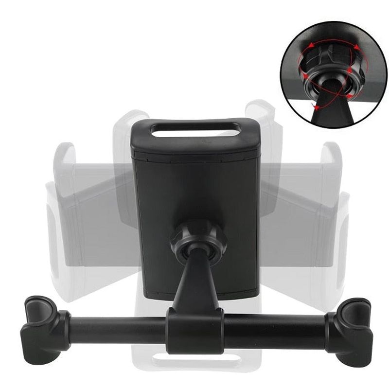 Auto si Moto - Piese auto si accesorii - Interior auto - Accesorii interior - Suport auto pentru telefon sau tableta cu fixare pe tetiera, Negru - Infinity.ro