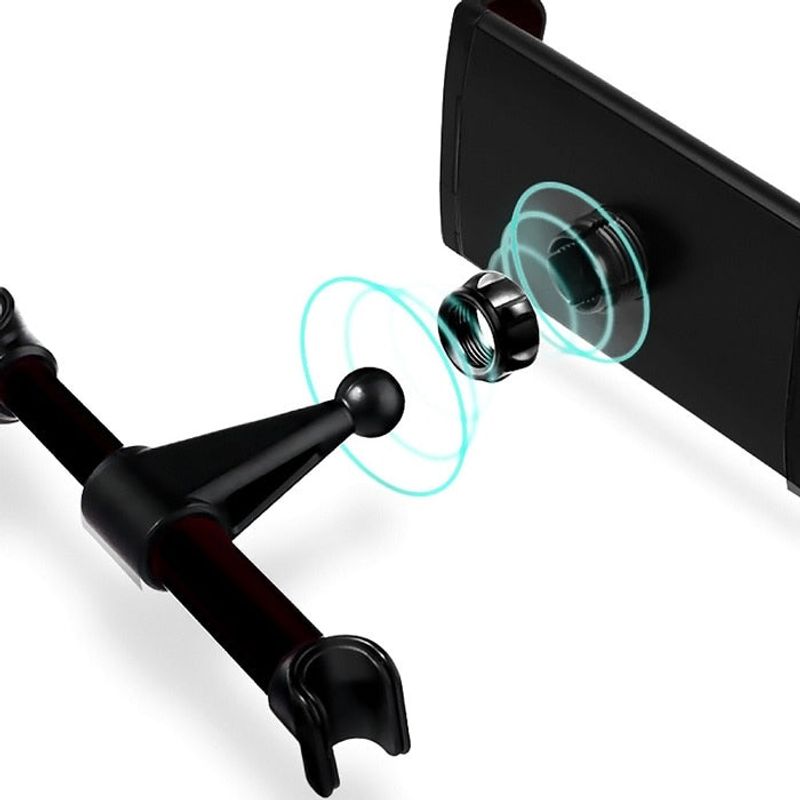 Auto si Moto - Piese auto si accesorii - Interior auto - Accesorii interior - Suport auto pentru telefon sau tableta cu fixare pe tetiera, Negru - Infinity.ro