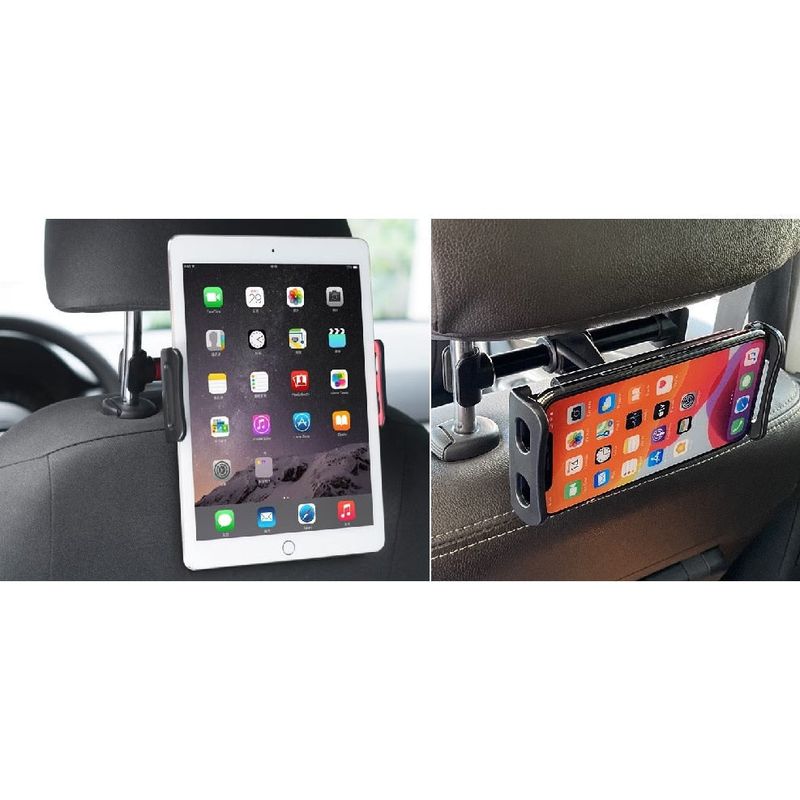 Auto si Moto - Piese auto si accesorii - Interior auto - Accesorii interior - Suport auto pentru telefon sau tableta cu fixare pe tetiera, Negru - Infinity.ro