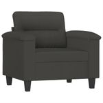 Casa si Gradina - Mobilier - Seturi de mobilier - Seturi living - Set de canapele cu perne, 3 piese, gri inchis, microfibra - Infinity.ro