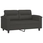Casa si Gradina - Mobilier - Seturi de mobilier - Seturi living - Set de canapele cu perne, 3 piese, gri inchis, microfibra - Infinity.ro