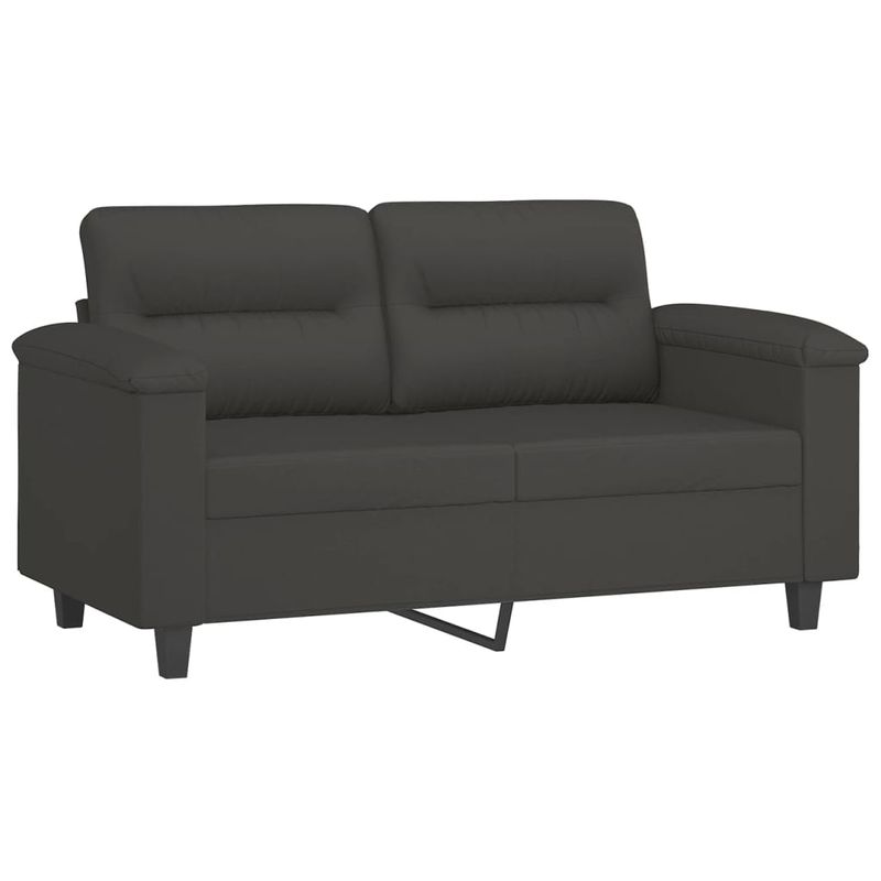 Casa si Gradina - Mobilier - Seturi de mobilier - Seturi living - Set de canapele cu perne, 3 piese, gri inchis, microfibra - Infinity.ro