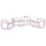 Casa si Gradina - Mobilier - Seturi de mobilier - Seturi living - Set de canapele cu perne, 3 piese, gri inchis, microfibra - Infinity.ro
