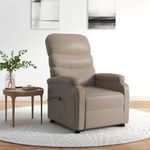 Casa si Gradina - Mobilier - Scaune si fotolii - Fotolii - Fotoliu cu ridicare pe verticala, cappuccino, piele ecologica - Infinity.ro