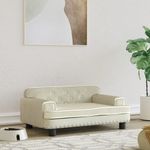 Petshop - Accesorii petshop - Culcusuri si custi - Culcusuri si saltele - Pat de caini, crem, 70x45x30 cm, catifea - Infinity.ro