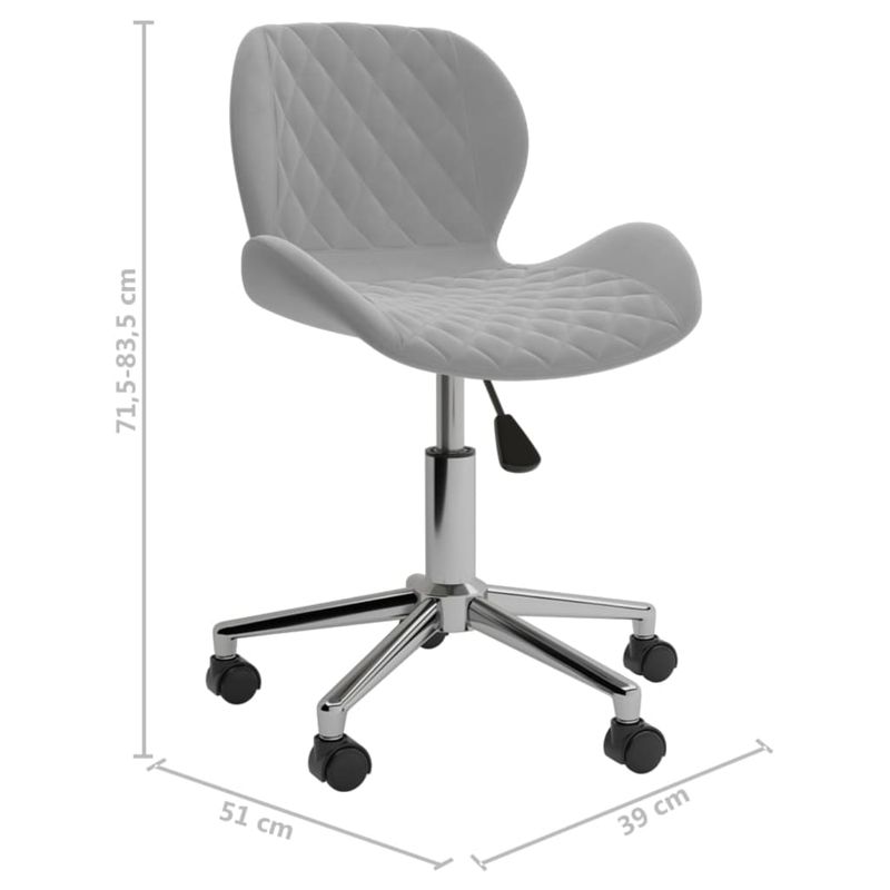 Casa si Gradina - Mobilier - Scaune si fotolii - Scaune - Scaune de masa pivotante, 4 buc., gri deschis, catifea - Infinity.ro