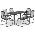 Casa si Gradina - Gradina si terasa - Mobilier exterior - Seturi mobila gradina - Set mobilier de gradina, 7 piese, negru, ratan PVC - Infinity.ro
