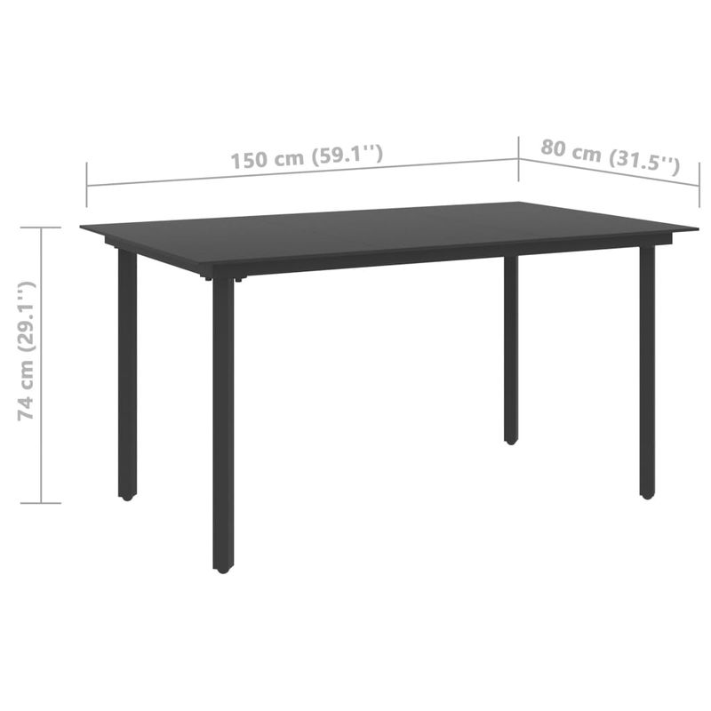 Casa si Gradina - Gradina si terasa - Mobilier exterior - Seturi mobila gradina - Set mobilier de gradina, 7 piese, negru, ratan PVC - Infinity.ro