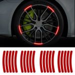 Auto si Moto - Piese auto si accesorii - Caroserie - Ornamente exterior auto - Set 20 bucati Elemente Reflectorizante "Wheel Arch" pentru autoturisme, biciclete, motociclete, atv-uri, scutere, culoare rosie - Infinity.ro