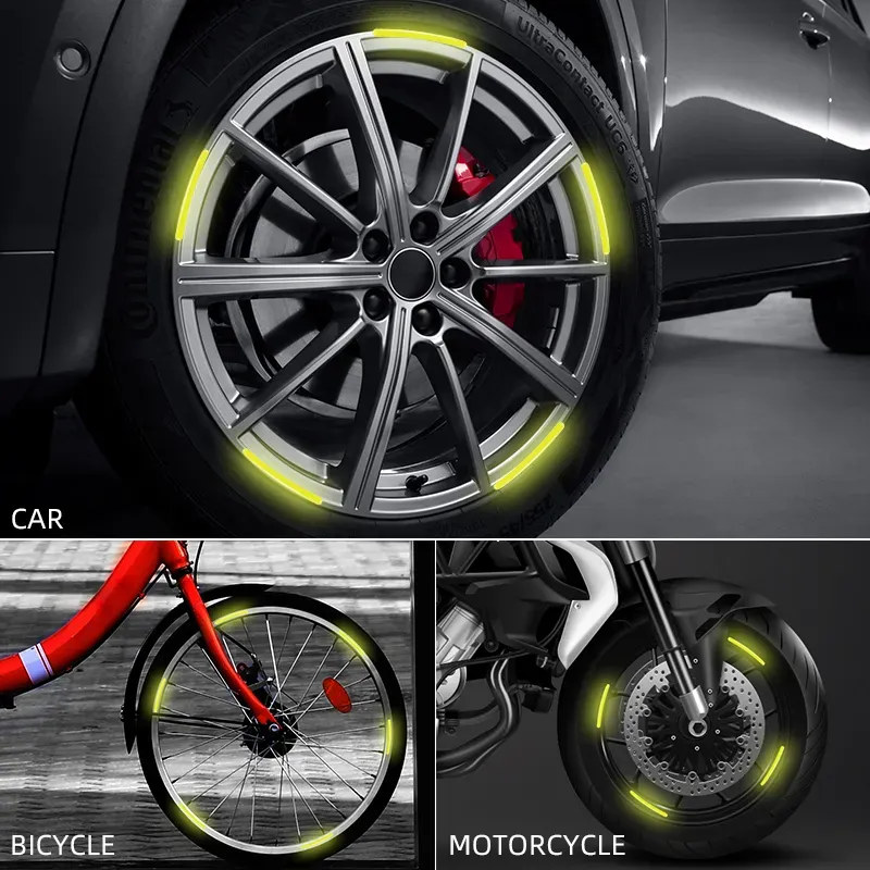 Auto si Moto - Piese auto si accesorii - Caroserie - Ornamente exterior auto - Set 20 bucati Elemente Reflectorizante "Wheel Arch" pentru autoturisme, biciclete, motociclete, atv-uri, scutere, culoare rosie - Infinity.ro