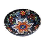 Casa si Gradina - Bucatarie si vesela - Vesela si tacamuri - Farfurii si boluri - Bol turcesc ceramic in relief,  diametru 16 cm, handmade, EHA - Rosu - Infinity.ro