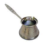 Casa si Gradina - Bucatarie si vesela - Vase pentru gatit - Ibrice - Ibric turcesc stil ottoman special pentru inductie, 300 ml, Ø10.5xH7.5 cm - Argintiu - Infinity.ro