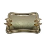 Casa si Gradina - Bucatarie si vesela - Vesela si tacamuri - Vesela pentru servire - Tavita cu ornament stil turcesc din zamac, I17.5xl25xh1.5 cm, EHA - Auriu - Infinity.ro