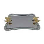 Casa si Gradina - Bucatarie si vesela - Vesela si tacamuri - Vesela pentru servire - Tavita cu ornament stil turcesc din zamac, I17.5xl25xh1.5 cm, EHA - Argintiu - Infinity.ro