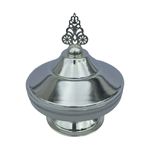 Casa si Gradina - Bucatarie si vesela - Vesela si tacamuri - Vesela pentru servire - Zaharnita ceramica si zamac, stil ottoman cu capac Ø14.5xh17 cm, EHA - Argintiu - Infinity.ro