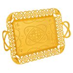 Casa si Gradina - Bucatarie si vesela - Vesela si tacamuri - Vesela pentru servire - Tavita dreptunghiulara stil Ottoman din zamac, I43Xl21xH3 cm, EHA - Argintiu - Infinity.ro