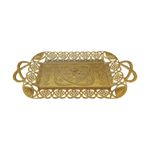 Casa si Gradina - Bucatarie si vesela - Vesela si tacamuri - Vesela pentru servire - Tavita dreptunghiulara stil Ottoman din zamac, I43Xl21xH3 cm, EHA - Argintiu - Infinity.ro