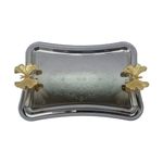 Casa si Gradina - Bucatarie si vesela - Vesela si tacamuri - Vesela pentru servire - Tavita cu ornament stil turcesc din zamac, I17.5xl25xh1.5 cm, EHA - Argintiu - Infinity.ro