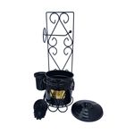 Casa si Gradina - Sanitare - Obiecte sanitare - Accesorii vase de toaleta - Stand metalic pentru toaleta cu cos, perie si suport hartie igienica, Ø30xH57 cm - Alb - Infinity.ro