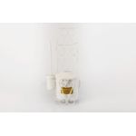 Casa si Gradina - Sanitare - Obiecte sanitare - Accesorii vase de toaleta - Stand metalic pentru toaleta cu cos, perie si suport hartie igienica, Ø30xH57 cm - Alb - Infinity.ro