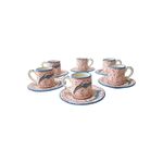 Casa si Gradina - Bucatarie si vesela - Cani si pahare - Cani si cesti - Set cafea turceasca ceramica, pictat manual, multicolor alb, EHA - 12 - Infinity.ro