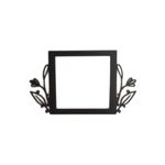 Casa si Gradina - Decoratiuni - Obiecte decorative - Accesorii decorative - Decoratiune prize FRUNZE SI FLORI, lemn, 65x65 mm, negru, EHA - Infinity.ro