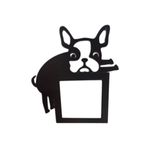 Casa si Gradina - Decoratiuni - Obiecte decorative - Accesorii decorative - Decoratiune priza CATEL, lemn, 65x65 mm, negru, EHA - Infinity.ro