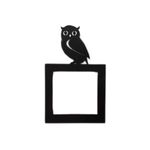 Casa si Gradina - Decoratiuni - Obiecte decorative - Accesorii decorative - Decoratiune priza BUFNITA, lemn, 65x65 mm, negru, EHA - Infinity.ro