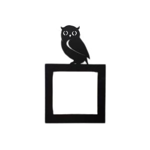 Decoratiune priza BUFNITA, lemn, 65x65 mm, negru, EHA