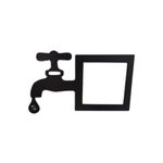 Casa si Gradina - Decoratiuni - Obiecte decorative - Accesorii decorative - Decoratiune priza ROBINET, lemn, 65x65 mm, negru, EHA - Infinity.ro