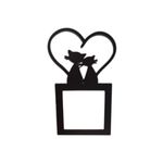 Casa si Gradina - Decoratiuni - Obiecte decorative - Accesorii decorative - Decoratiune priza PISICI, lemn, 65x65 mm, negru, EHA - Infinity.ro