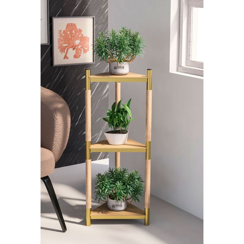 Casa si Gradina - Decoratiuni - Obiecte decorative - Accesorii decorative - Stand etajera flori, 30 x 30 x 156, lemn cu metal, EHA - 156 cm - Infinity.ro