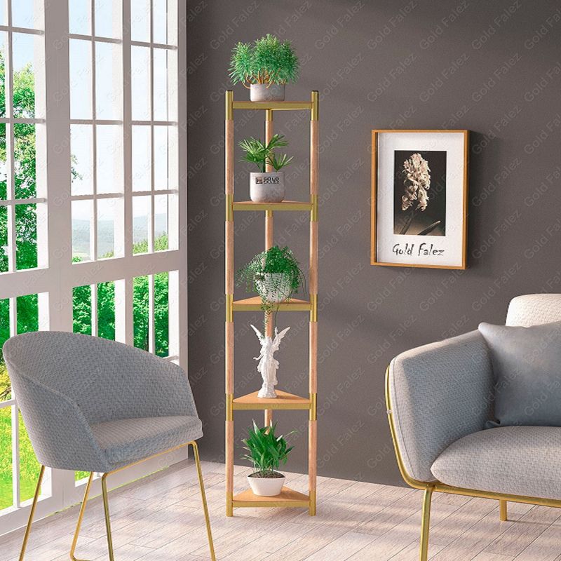 Casa si Gradina - Decoratiuni - Obiecte decorative - Accesorii decorative - Stand etajera flori, 30 x 30 x 156, lemn cu metal, EHA - 156 cm - Infinity.ro