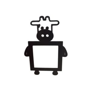 Decoratiune priza PORCUSOR, lemn, 65x65 mm, negru, EHA