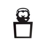 Casa si Gradina - Decoratiuni - Obiecte decorative - Accesorii decorative - Decoratiune priza GROOVING CAT, lemn, 65x65 mm, negru, EHA - Infinity.ro