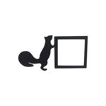 Casa si Gradina - Decoratiuni - Obiecte decorative - Accesorii decorative - Decoratiune priza VEVERITA, lemn, 65x65 mm, negru, EHA - Infinity.ro