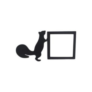 Decoratiune priza VEVERITA, lemn, 65x65 mm, negru, EHA